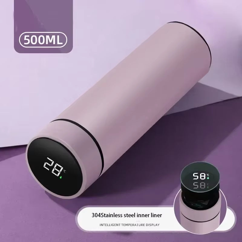 Smart LED Thermos Bottle – 500ml Stainless Steel with Temperature Display