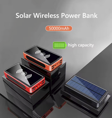 Solar Power Bank 30000mAh – Portable Outdoor Charger with LED & Dual USB | ShopShak