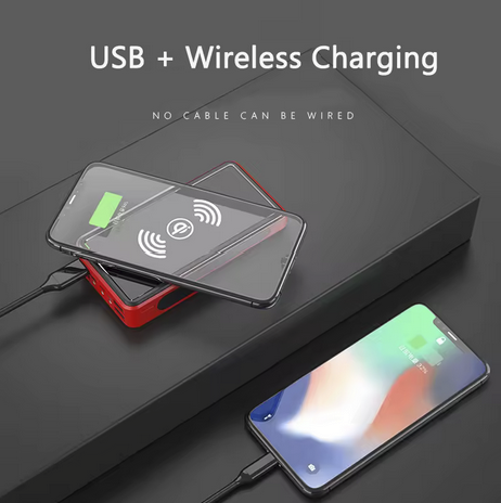 Solar Power Bank 30000mAh – Portable Outdoor Charger with LED & Dual USB | ShopShak