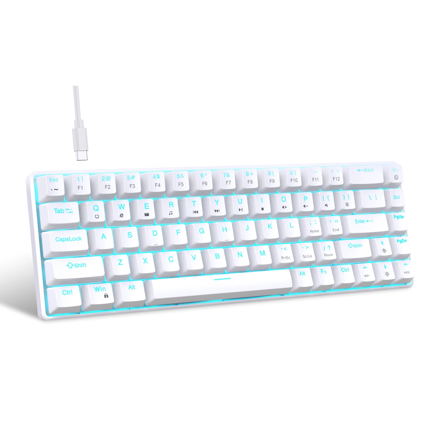 68-Key Hot-Swappable Mechanical Gaming Keyboard – Blue Switch, RGB Backlit, Wired, Ergonomic for PC & Laptop