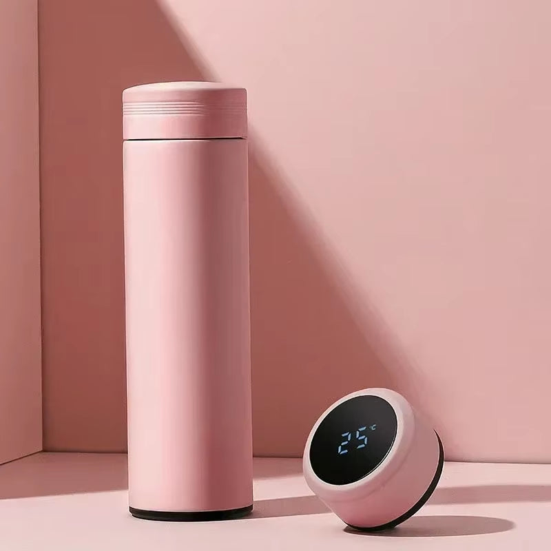 Smart LED Thermos Bottle – 500ml Stainless Steel with Temperature Display