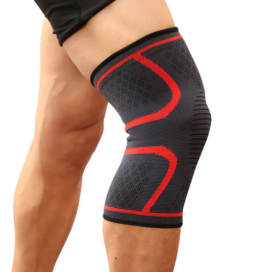 Compression Knee Support Sleeve for Running, Cycling, Sports & Injury Recovery – Breathable Nylon Brace by AOLIKES