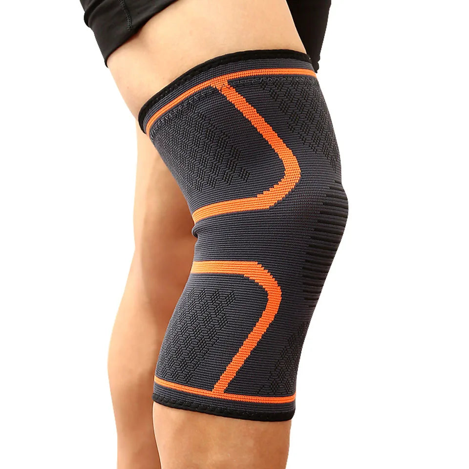Compression Knee Support Sleeve for Running, Cycling, Sports & Injury Recovery – Breathable Nylon Brace by AOLIKES