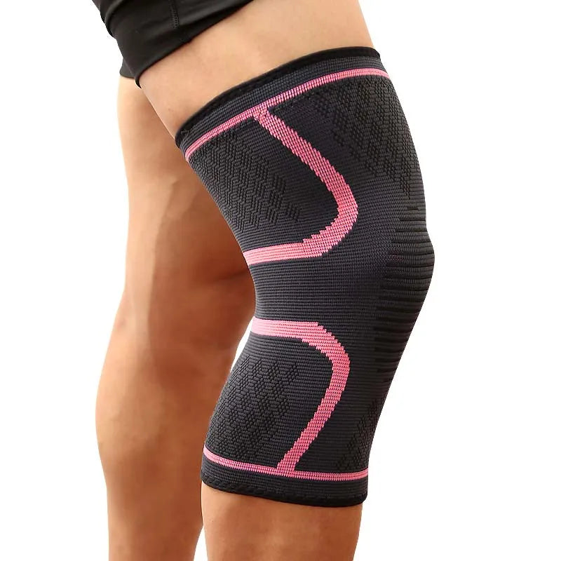 Compression Knee Support Sleeve for Running, Cycling, Sports & Injury Recovery – Breathable Nylon Brace by AOLIKES