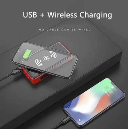 Solar Power Bank 30000mAh – Portable Outdoor Charger with LED & Dual USB | ShopShak