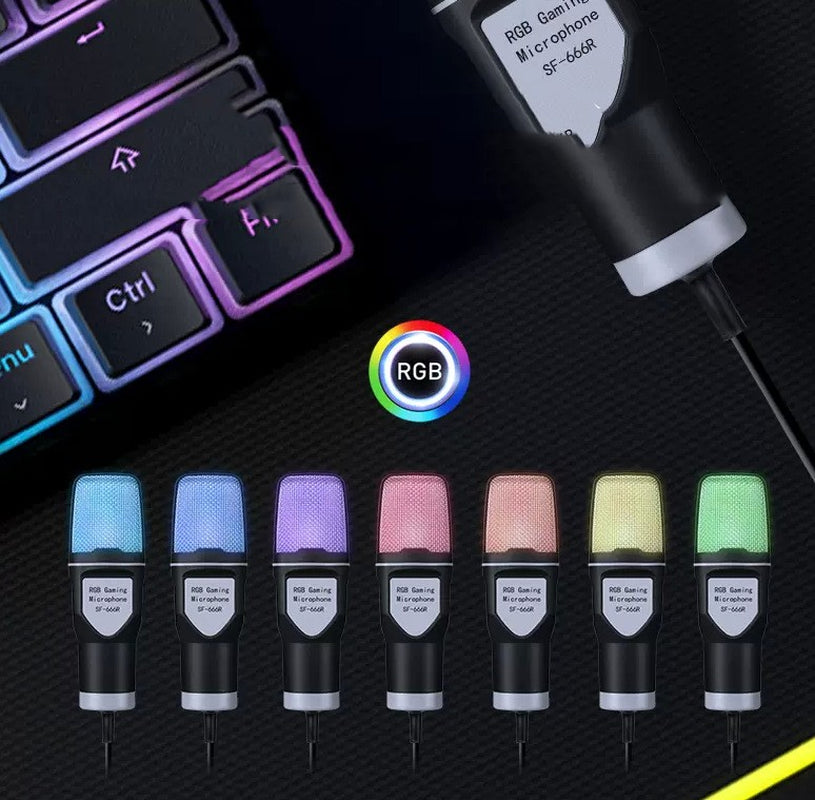 RGB Esports Gaming Microphone – DSP Dynamic Noise Reduction Computer Mic
