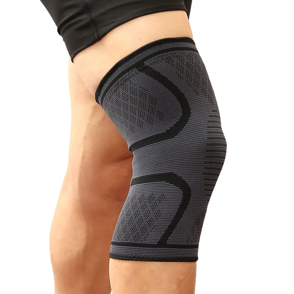 Compression Knee Support Sleeve for Running, Cycling, Sports & Injury Recovery – Breathable Nylon Brace by AOLIKES