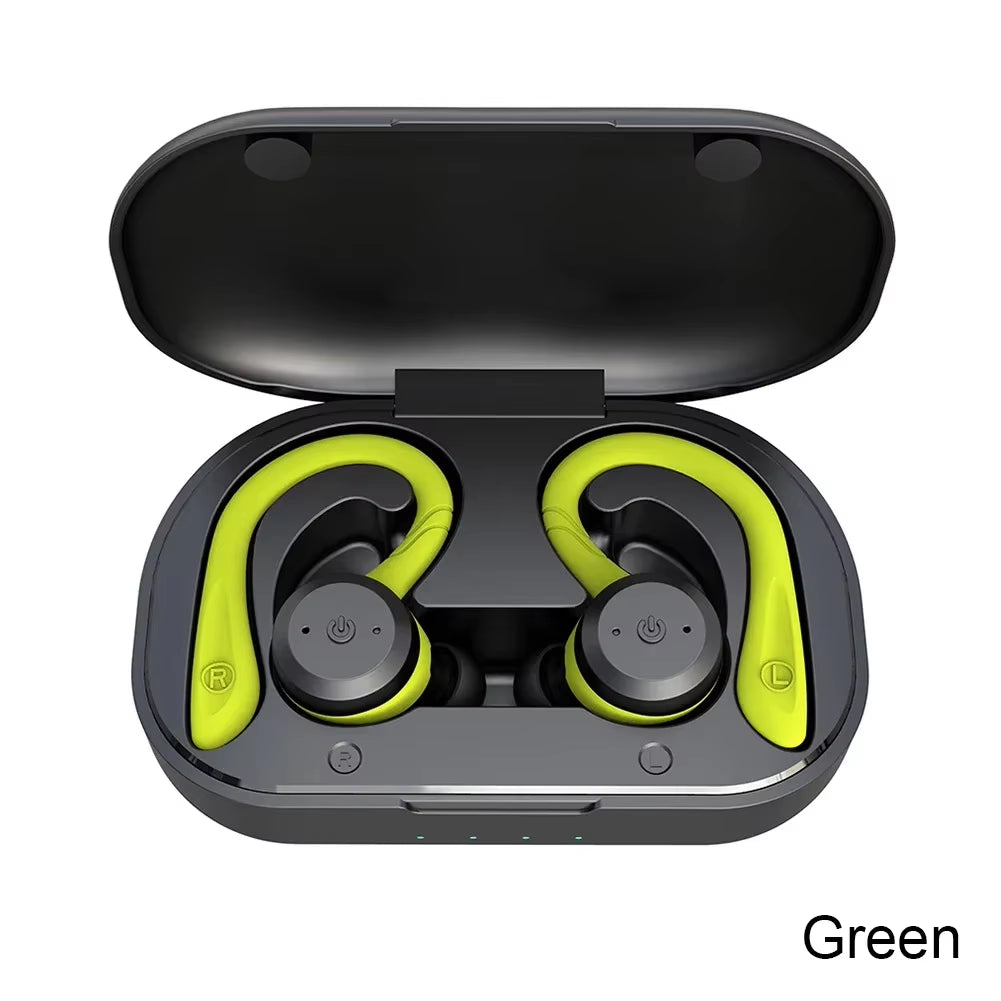 20-Hour Playtime Waterproof Bluetooth 5.1 Sport Earbuds – Wireless Headphones with Secure Fit & LED Display