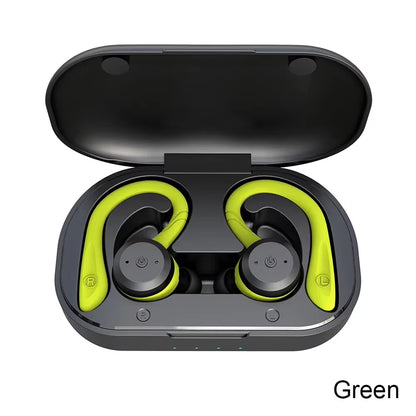 20-Hour Playtime Waterproof Bluetooth 5.1 Sport Earbuds – Wireless Headphones with Secure Fit & LED Display