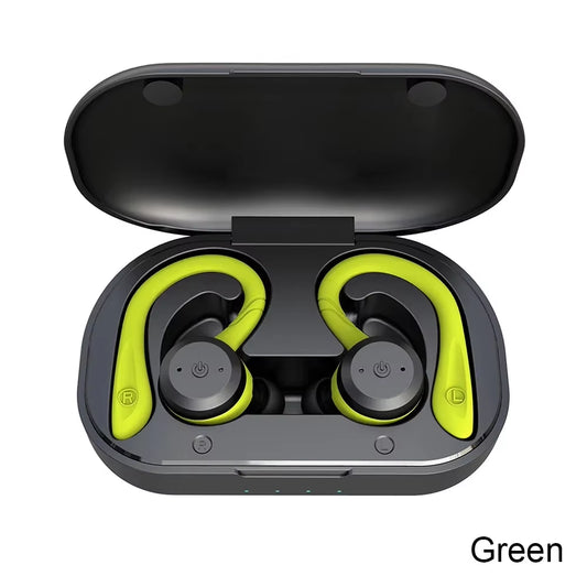 20-Hour Playtime Waterproof Bluetooth 5.1 Sport Earbuds – Wireless Headphones with Secure Fit & LED Display