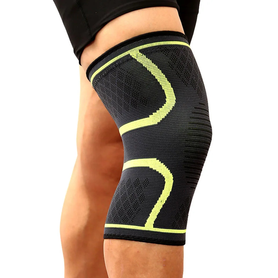 Compression Knee Support Sleeve for Running, Cycling, Sports & Injury Recovery – Breathable Nylon Brace by AOLIKES