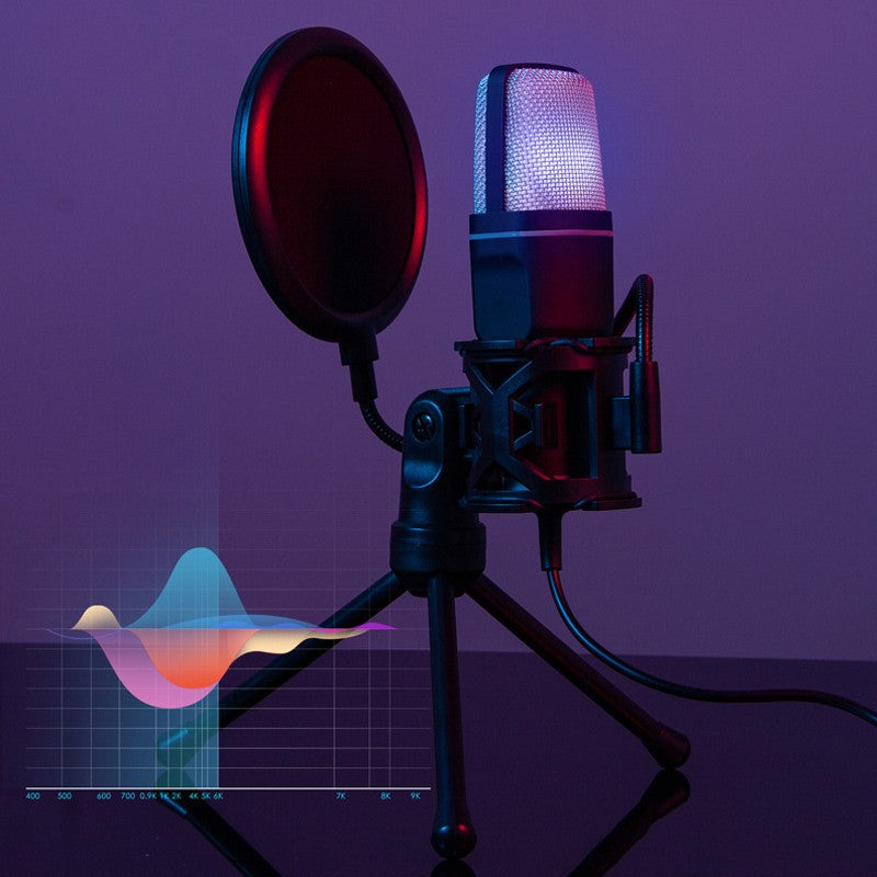 RGB Esports Gaming Microphone – DSP Dynamic Noise Reduction Computer Mic