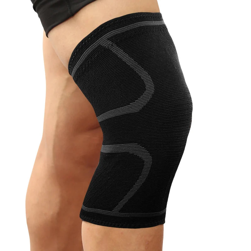 Compression Knee Support Sleeve for Running, Cycling, Sports & Injury Recovery – Breathable Nylon Brace by AOLIKES