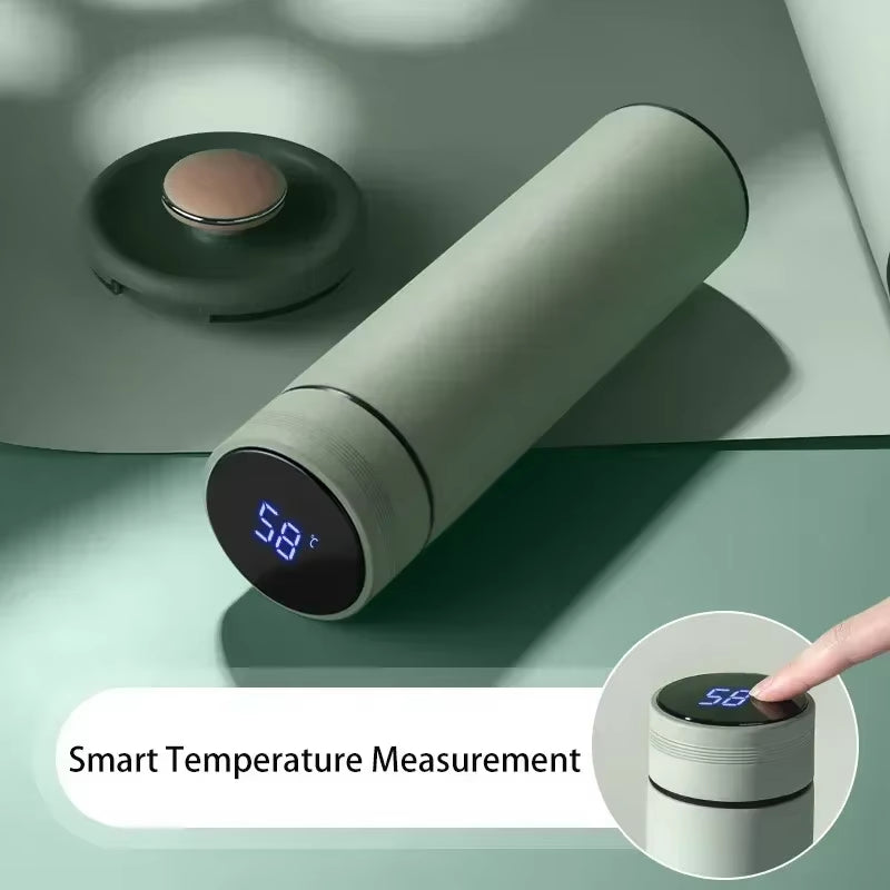 Smart LED Thermos Bottle – 500ml Stainless Steel with Temperature Display