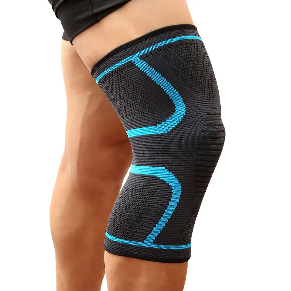 Compression Knee Support Sleeve for Running, Cycling, Sports & Injury Recovery – Breathable Nylon Brace by AOLIKES
