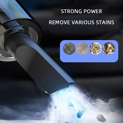 120W Portable Car Vacuum Cleaner – Cordless & USB Rechargeable
