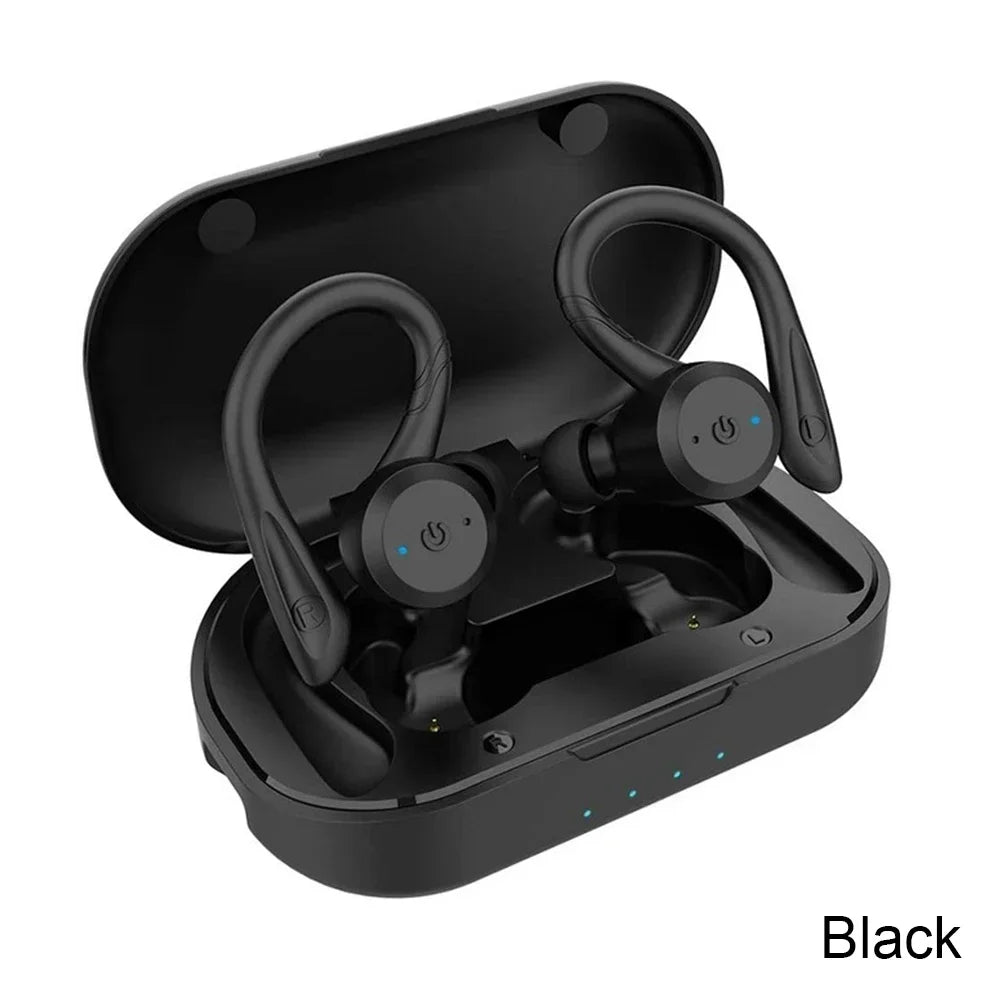 20-Hour Playtime Waterproof Bluetooth 5.1 Sport Earbuds – Wireless Headphones with Secure Fit & LED Display