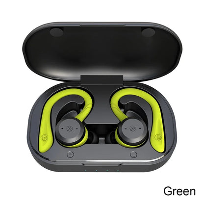 20-Hour Playtime Waterproof Bluetooth 5.1 Sport Earbuds – Wireless Headphones with Secure Fit & LED Display