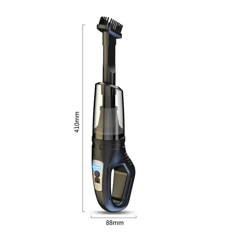 120W Portable Car Vacuum Cleaner – Cordless & USB Rechargeable