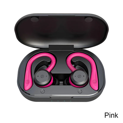 20-Hour Playtime Waterproof Bluetooth 5.1 Sport Earbuds – Wireless Headphones with Secure Fit & LED Display