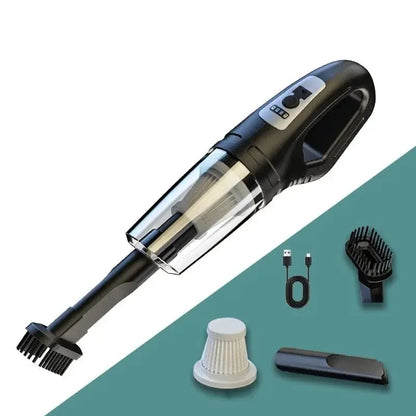 120W Portable Car Vacuum Cleaner – Cordless & USB Rechargeable