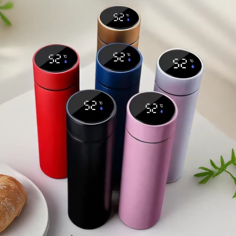 Smart LED Thermos Bottle – 500ml Stainless Steel with Temperature Display