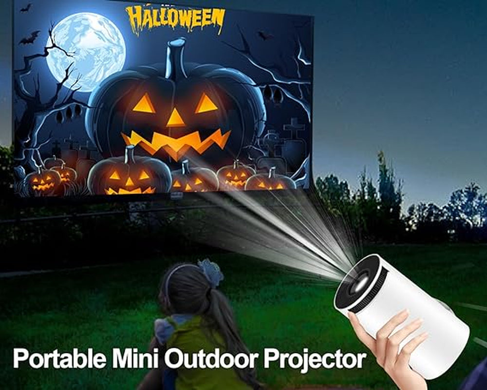 Mini 4K Projector – 180° Rotatable, Android 11, WiFi 6 & BT 5.0