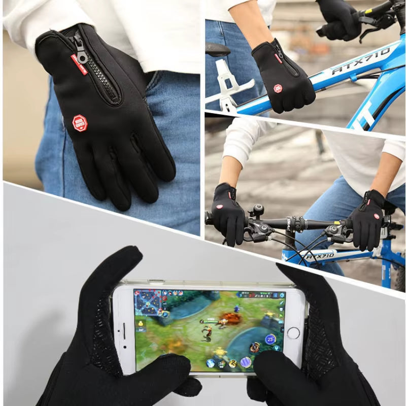 Touchscreen Waterproof Winter Gloves – Windproof Thermal Gloves for Men & Women (Cycling, Driving, Skiing)
