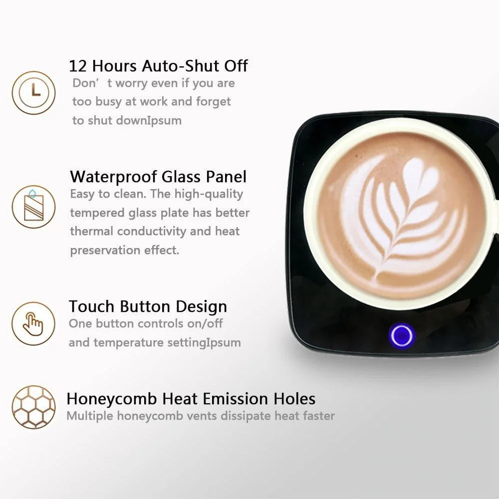 Coffee Mug Warmer – 3 Temperature Settings & Auto Shut-Off