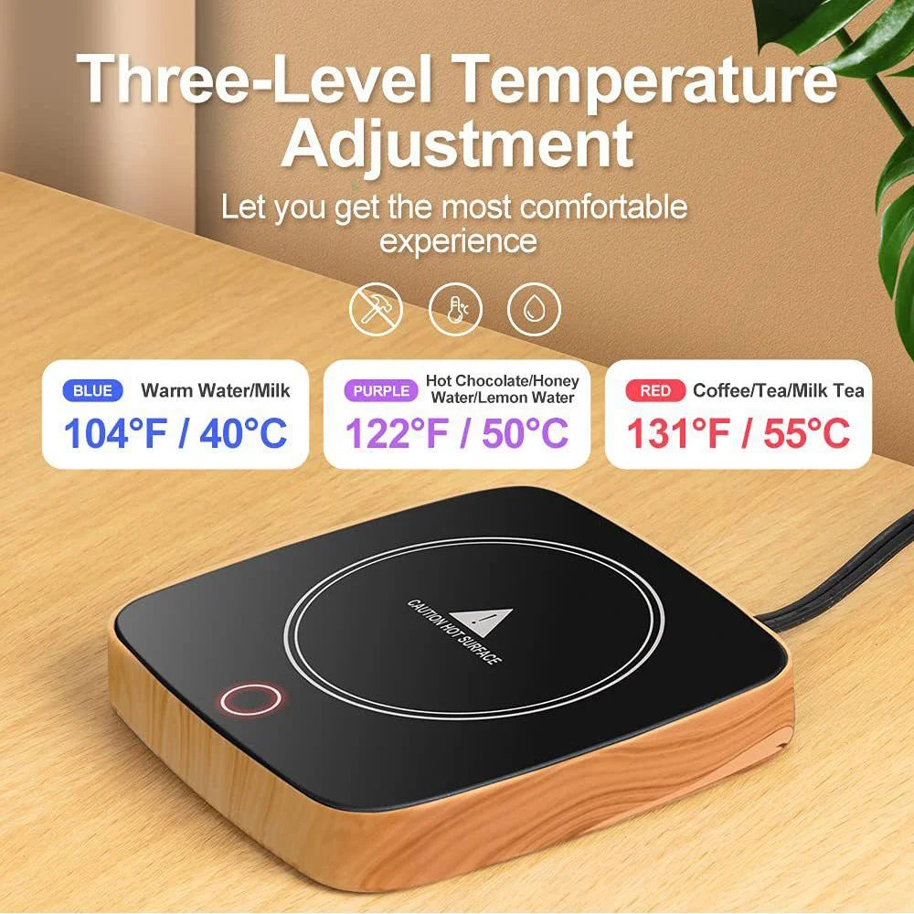 Coffee Mug Warmer – 3 Temperature Settings & Auto Shut-Off