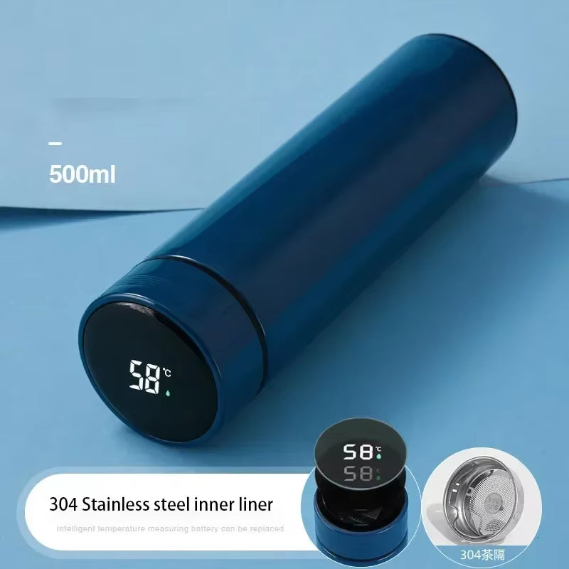 Smart LED Thermos Bottle – 500ml Stainless Steel with Temperature Display