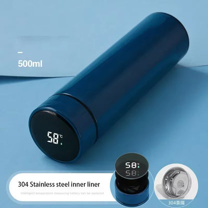 Smart LED Thermos Bottle – 500ml Stainless Steel with Temperature Display